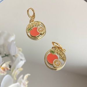 Cute Orange mini gold hoops 🍊